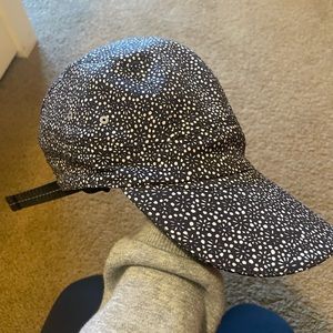 Lululemon Black and White Flower Adjustable Hat